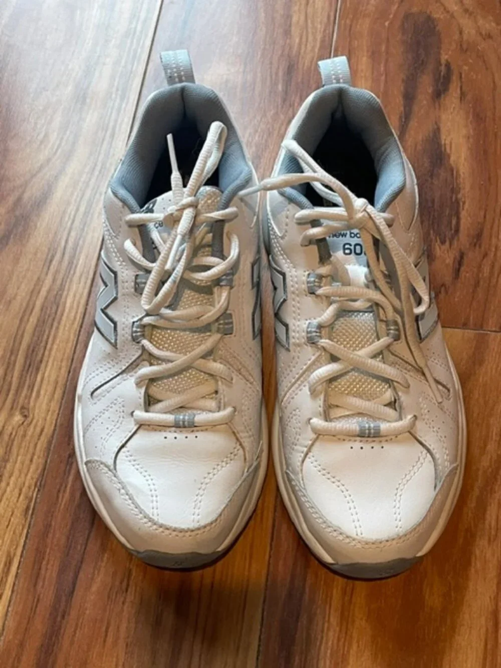 New Balance 608v5 Women's Athletic Training Shoes, White Light Blue, Size 7